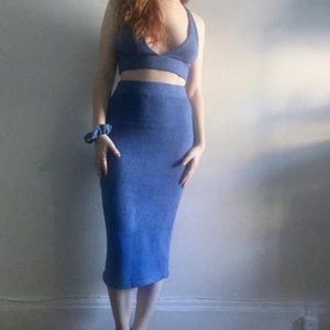 Knit Cotton Pencil Skirt